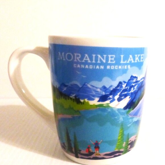 bsm 2x MORAINE LAKE Coffee MUGS Canadian ROCKIES Coffee Mug Mountains Glacier - Picture 3 of 10